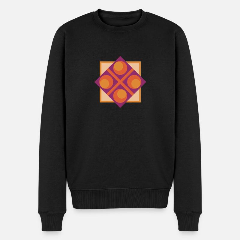 pattern Nr 1 - Männer Premium Bio Pullover - Schwarz