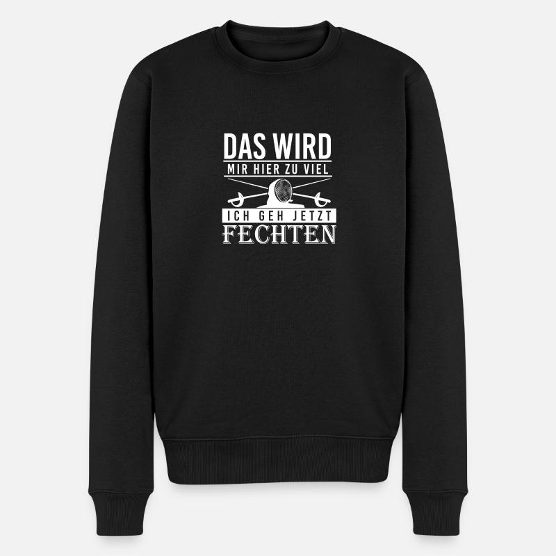 Fechten - Fechter - Fechten Shirt - Schwertkampf - Männer Premium Bio Pullover - Schwarz