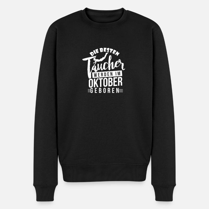 Tauchen - Taucher - Taucher Geburtstagsshirt - Männer Premium Bio Pullover - Schwarz
