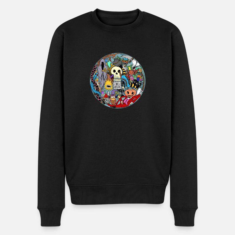 Halloween T-Shirt - Männer Premium Bio Pullover - Schwarz