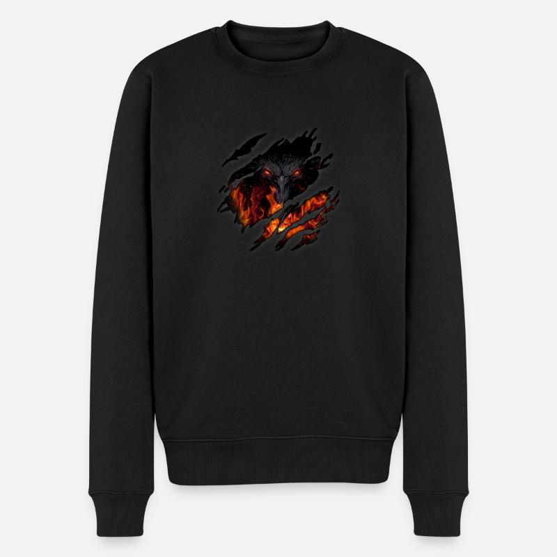 Drache in mir - Männer Premium Bio Pullover - Schwarz