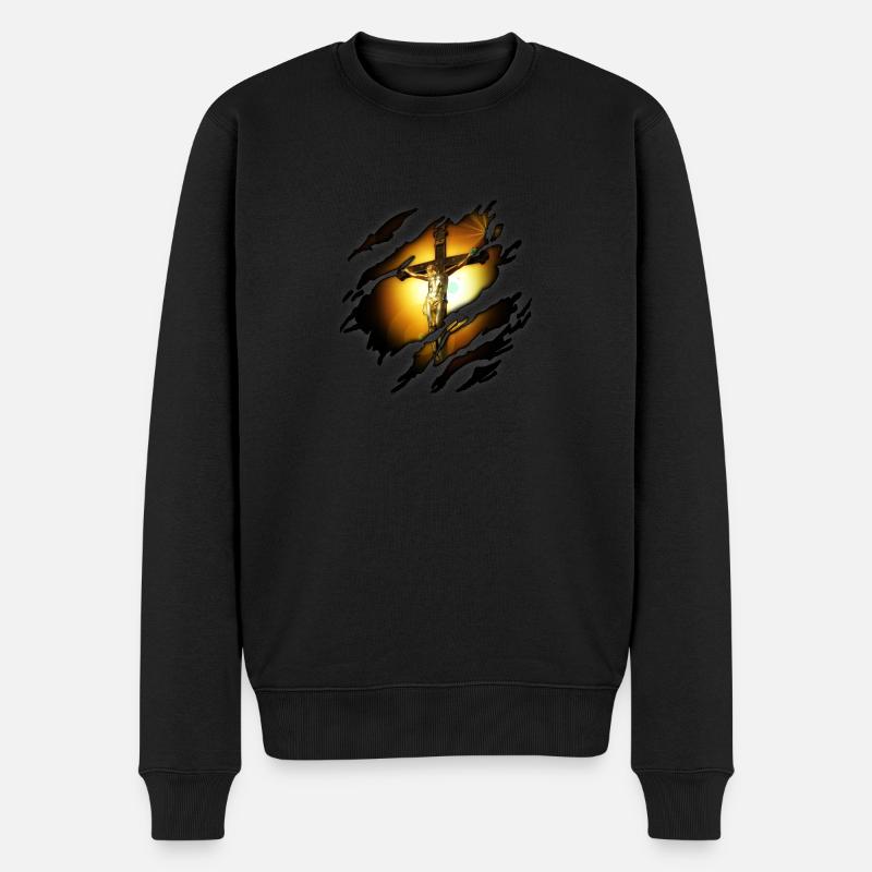 Jésus 2 en moi - Pull Premium bio Homme - noir