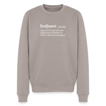 lindnern - Männer Premium Bio Pullover - Taupe - Vorne - Nico (187cm)