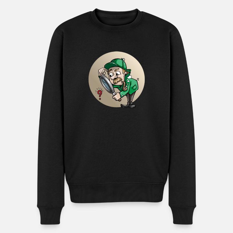 detective detektiv private eye investigator1 - Männer Premium Bio Pullover - Schwarz