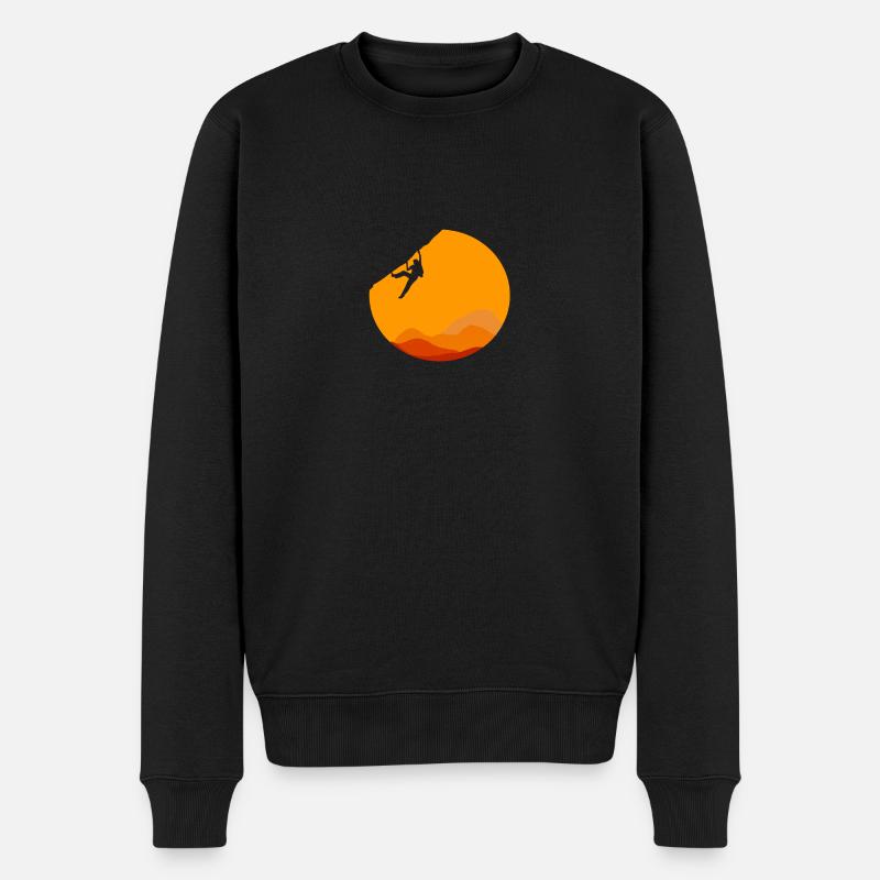 Klettern vor Sonnenuntergang Sonne Berg Geschenk - Pull Premium bio Homme - noir