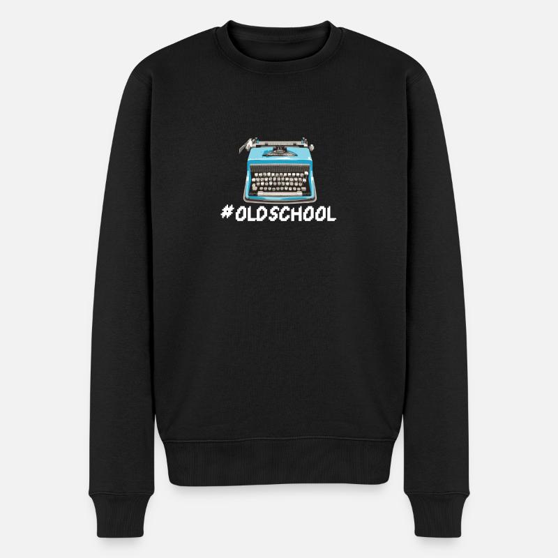 Oldschool typewriter - Men's Premium Organic Jumper - black