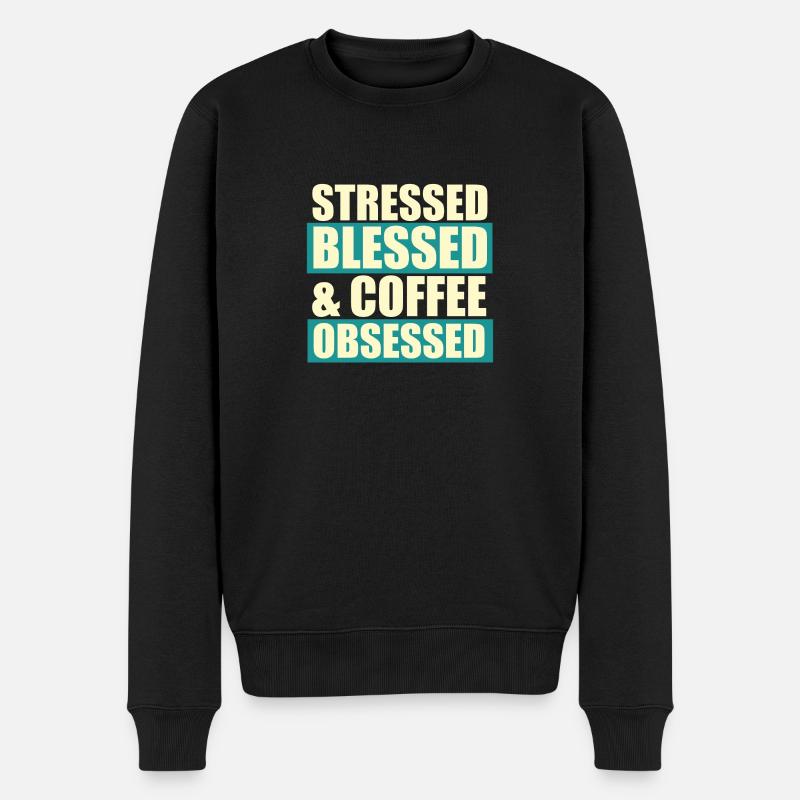 stressé béni - Pull Premium bio Homme - noir