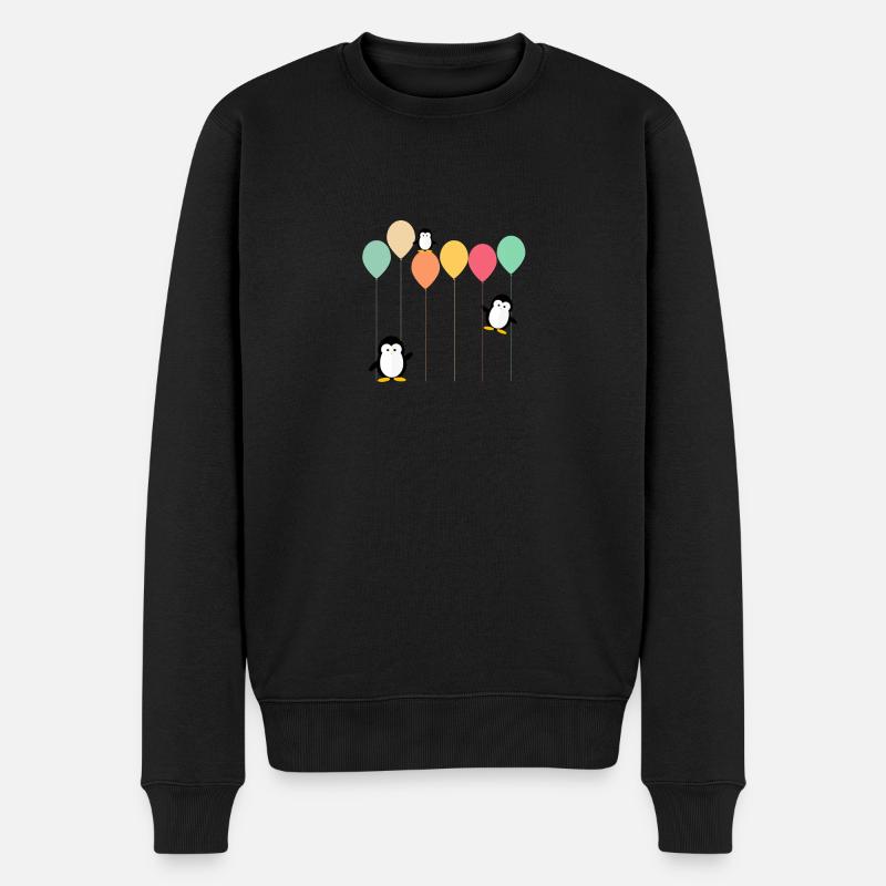 Penguins et ballons - Pull Premium bio Homme - noir