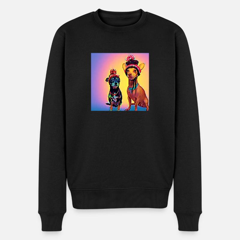 Pop-Art - Männer Premium Bio Pullover - Schwarz