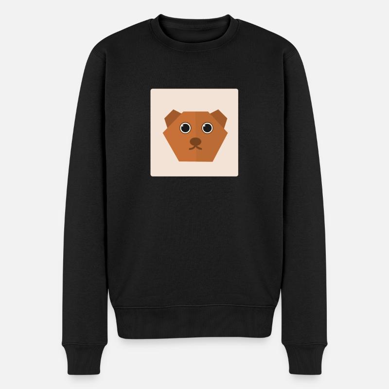 idée cadeau ours Doodle - Pull Premium bio Homme - noir