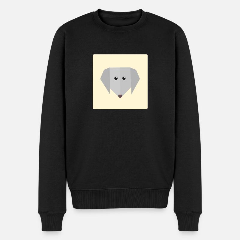 Hund Doodle Geschenkidee - Männer Premium Bio Pullover - Schwarz
