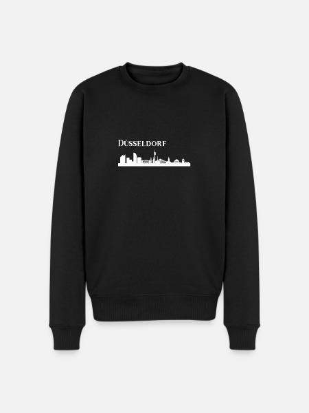 Duesseldorf Skyline - Männer Premium Bio Pullover - Schwarz
