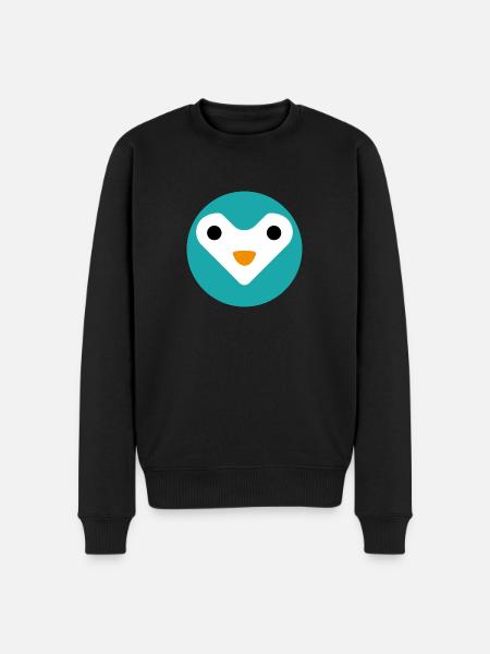 Minimalist sweet owl - Men's Premium Organic Jumper - black