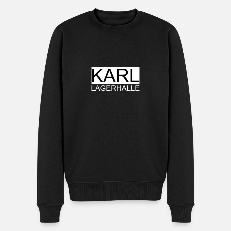 Karl Lagerhalle - Funny Shirt - Männer Premium Bio Pullover - Schwarz