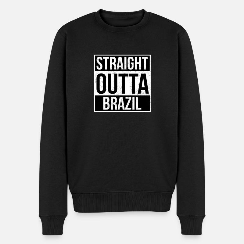Straight Outta Brésil - Pull Premium bio Homme - noir