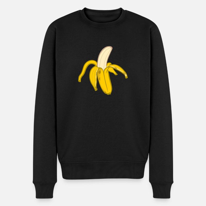 Banane - Männer Premium Bio Pullover - Schwarz
