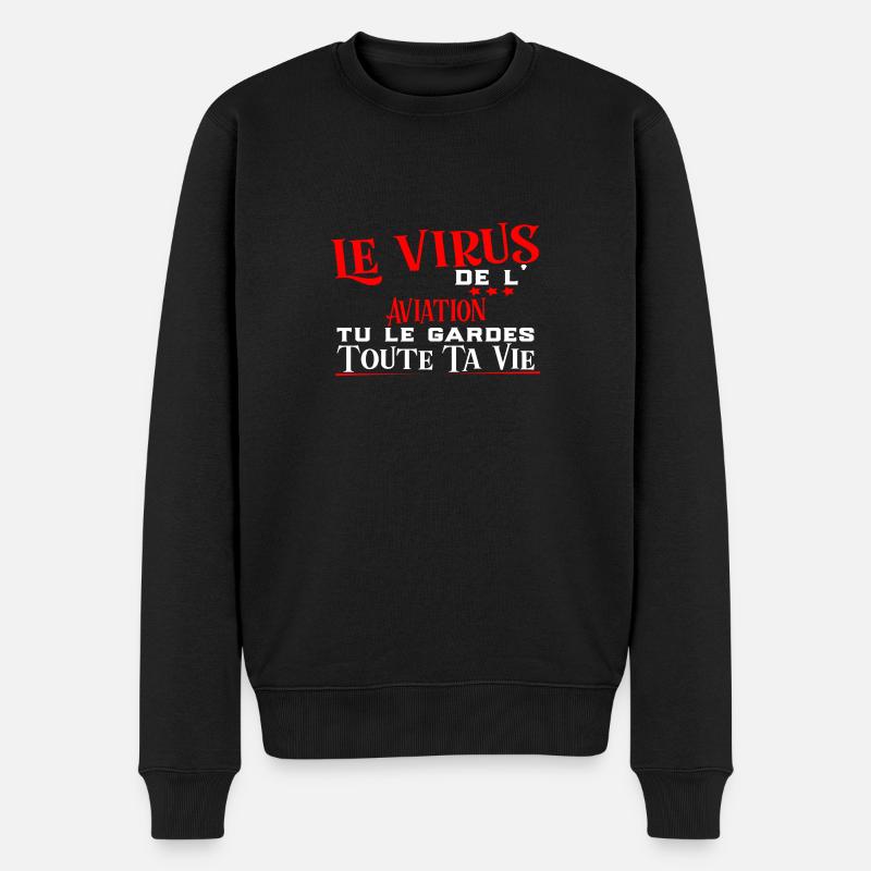 Aviation Virus cadeau sport - Pull Premium bio Homme - noir