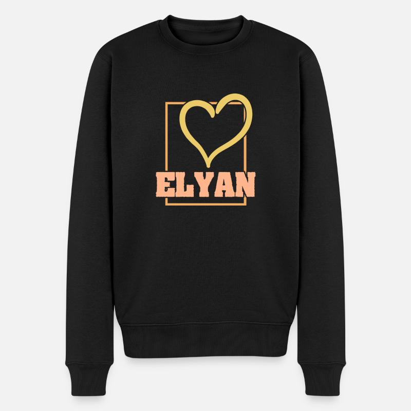 Gift for Elyan - Men's Premium Organic Jumper - black