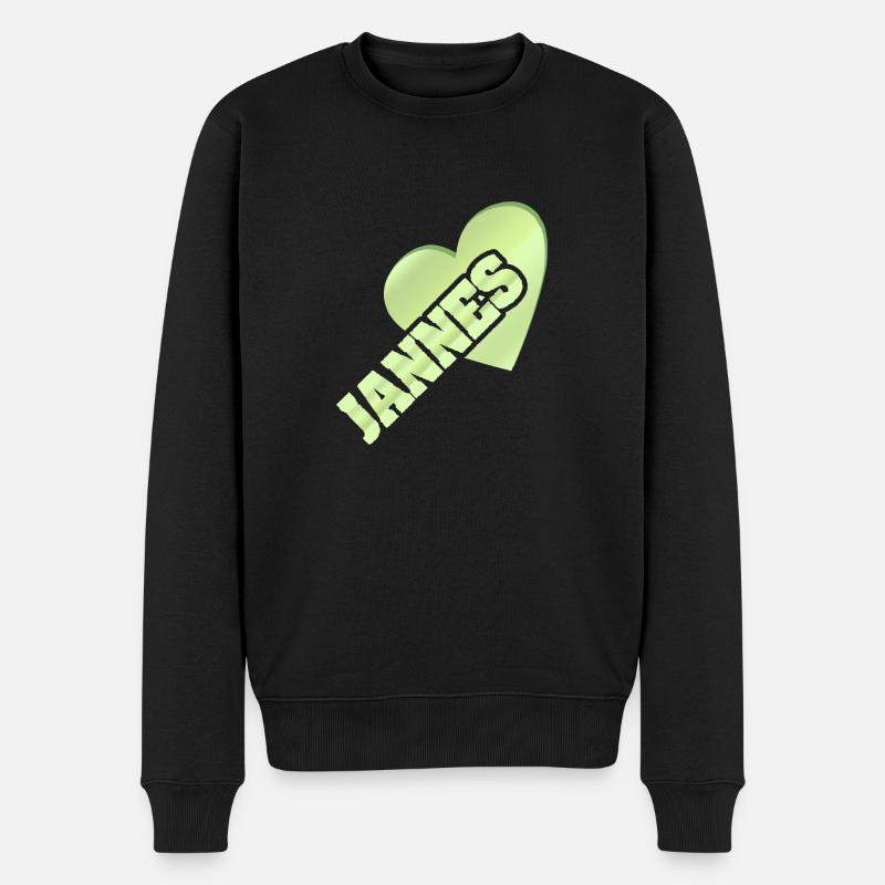 Jannes als Gold - Männer Premium Bio Pullover - Schwarz