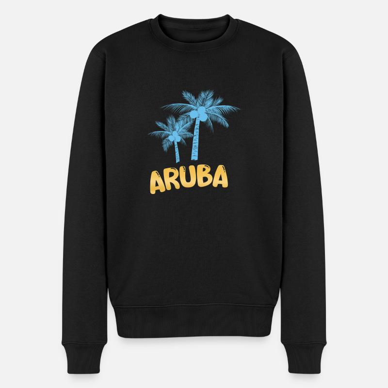 Geschenk für Aruba - Männer Premium Bio Pullover - Schwarz