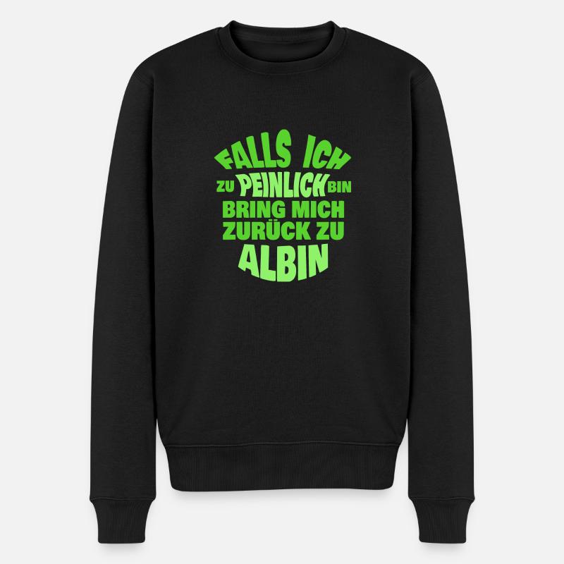 Albin - Männer Premium Bio Pullover - Schwarz