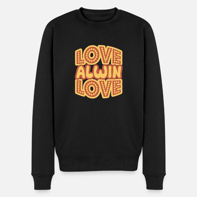 Prénom Alwin - Pull Premium bio Homme - noir