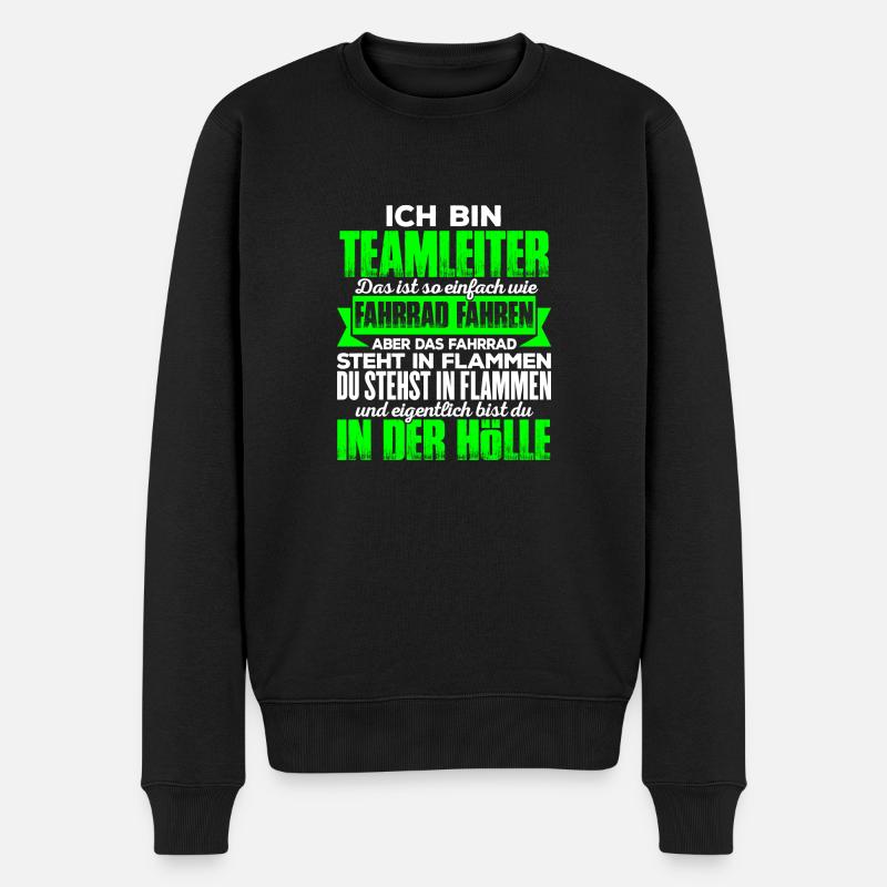 TEAMLEITER - Hölle - Männer Premium Bio Pullover - Schwarz