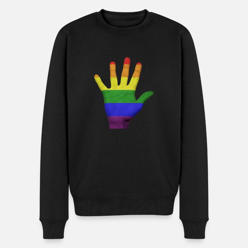 main LGBT PRIDE - Pull Premium bio Homme - noir