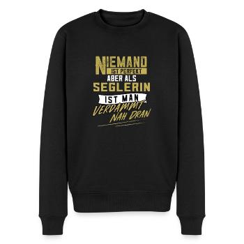 Seglerin Segeln Segelboot Segelyacht Geschenk - Männer Premium Bio Pullover - Schwarz - Vorne - Nico (187cm)