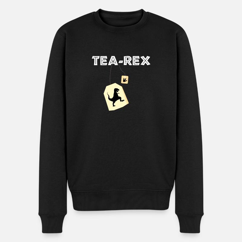 Tea Rex - Tea Rex / Gift Idea - Men's Premium Organic Jumper - black
