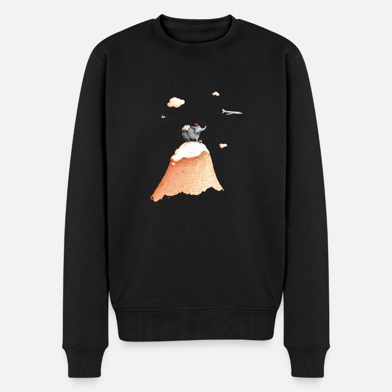 Fernweh - Männer Premium Bio Pullover - Schwarz
