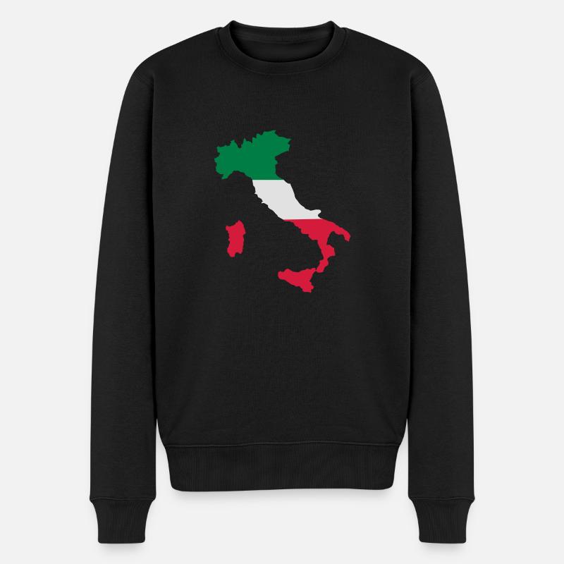 italien - Männer Premium Bio Pullover - Schwarz