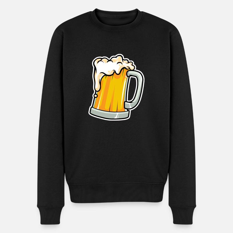 Bier - Männer Premium Bio Pullover - Schwarz