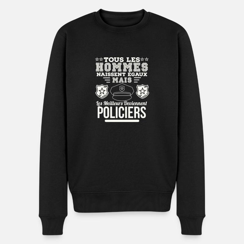 Polizeibeamte - Männer Premium Bio Pullover - Schwarz