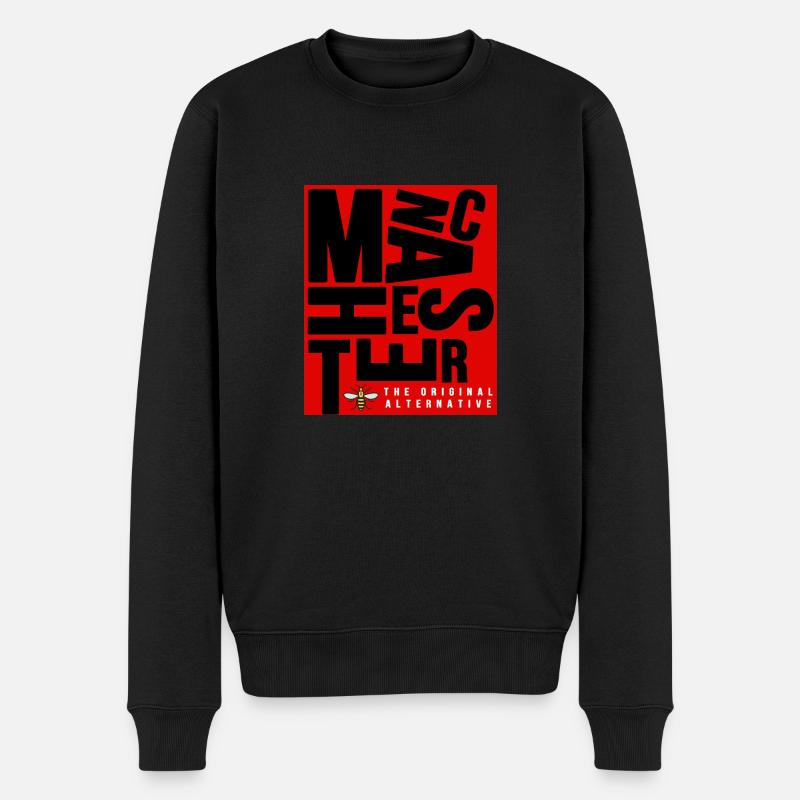 Manchester - Männer Premium Bio Pullover - Schwarz