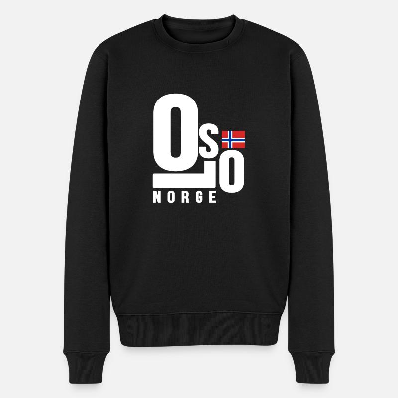 Oslo Norwegen - Männer Premium Bio Pullover - Schwarz