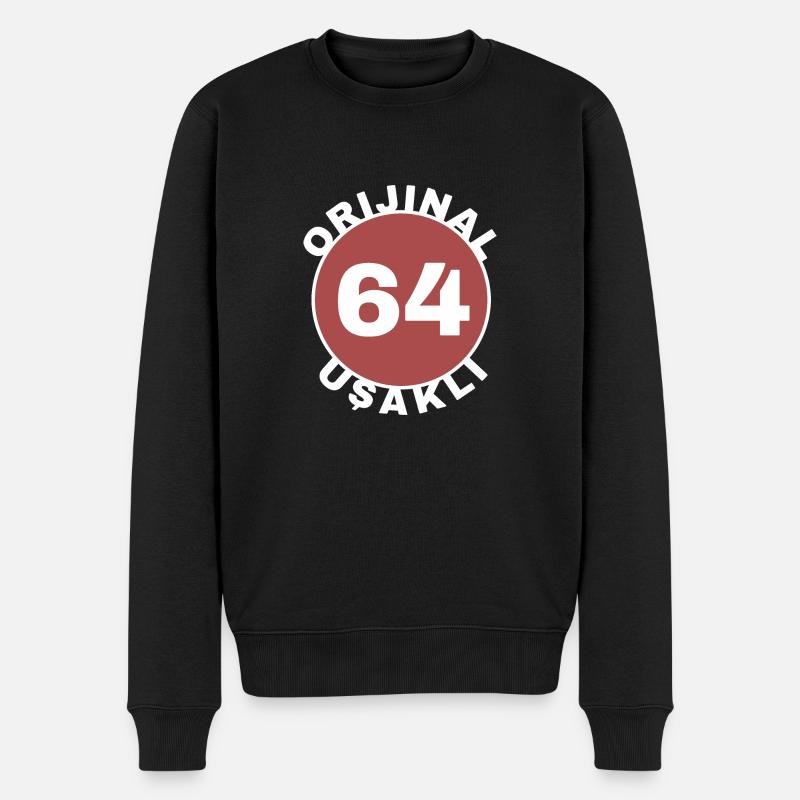 Uşak - Männer Premium Bio Pullover - Schwarz