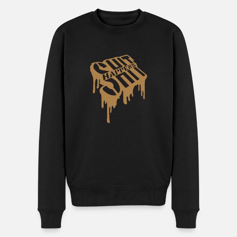 Graffiti Shit arrive blague - Pull Premium bio Homme - noir