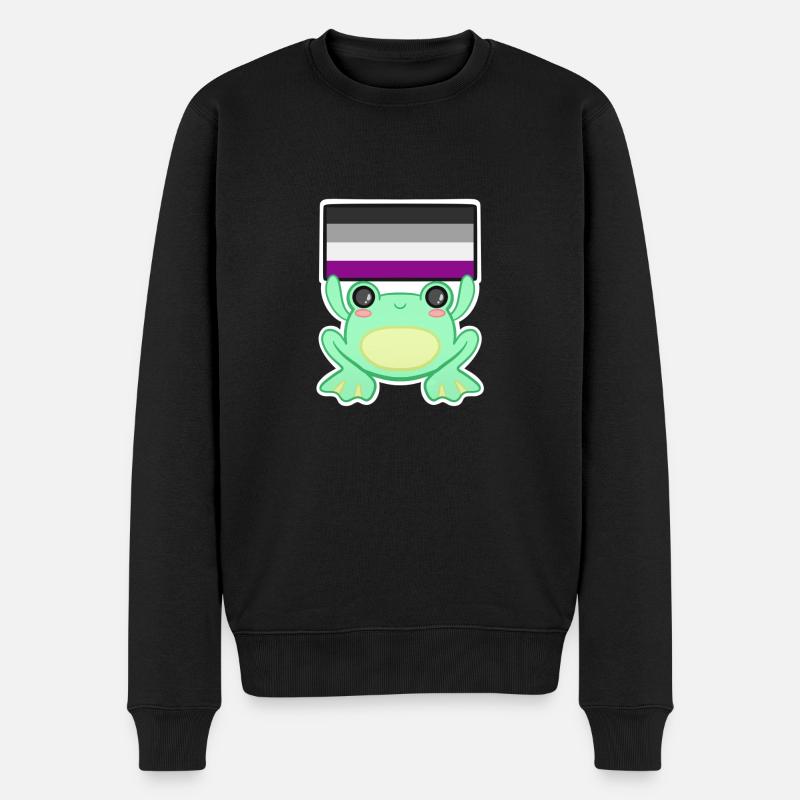 Froggy Ass - Männer Premium Bio Pullover - Schwarz