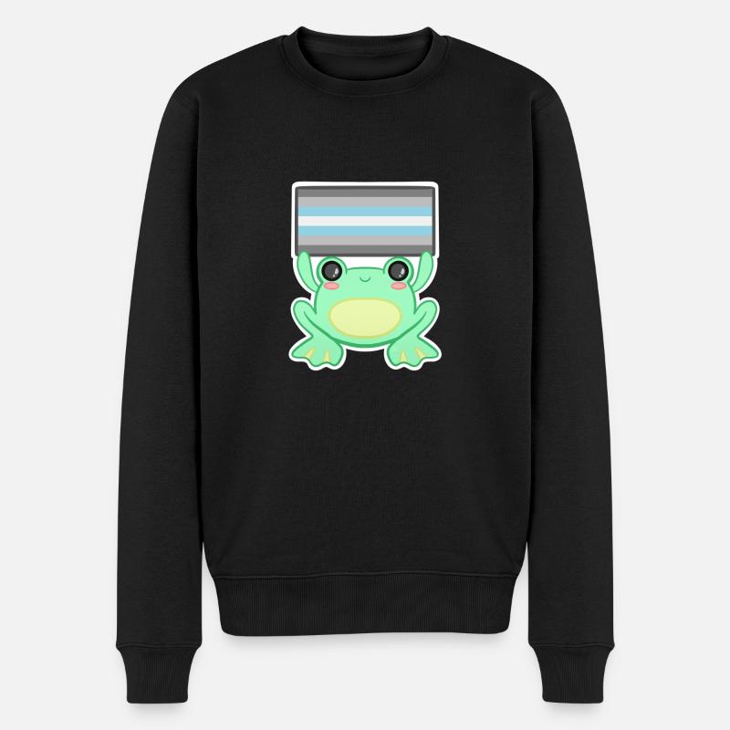 Froggy Demi Junge - Männer Premium Bio Pullover - Schwarz