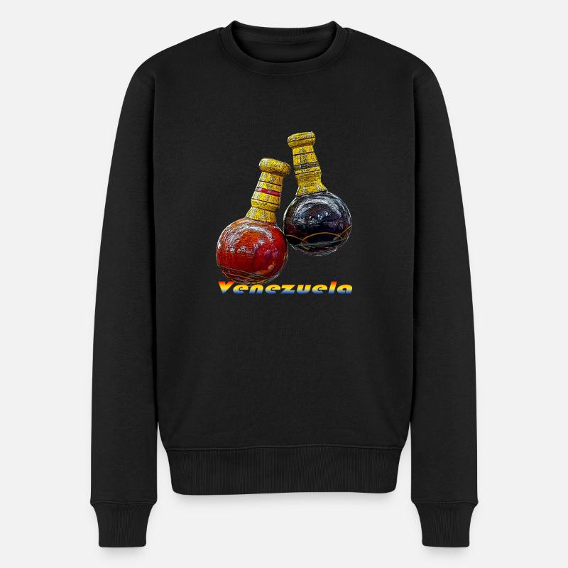 maracas Latin music mexiko fiesta - Männer Premium Bio Pullover - Schwarz