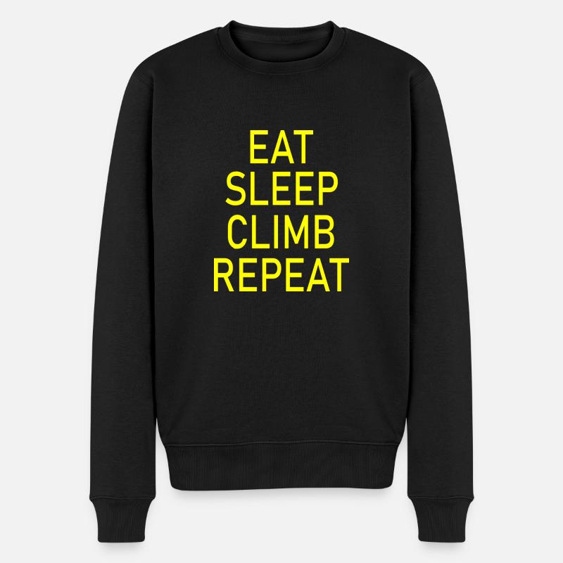 climbing - Männer Premium Bio Pullover - Schwarz