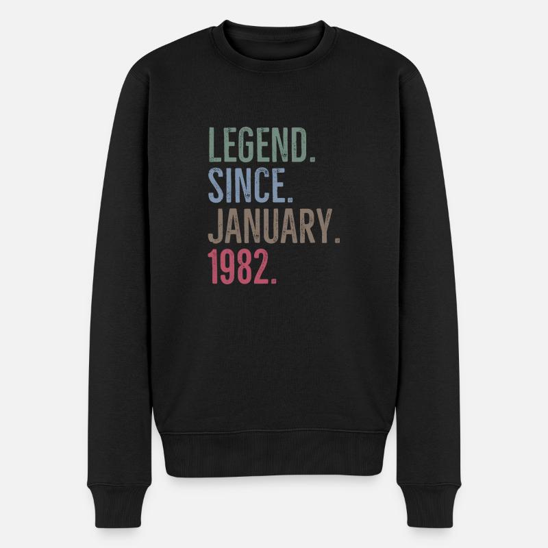Légende depuis janvier 1982 - Pull Premium bio Homme - noir