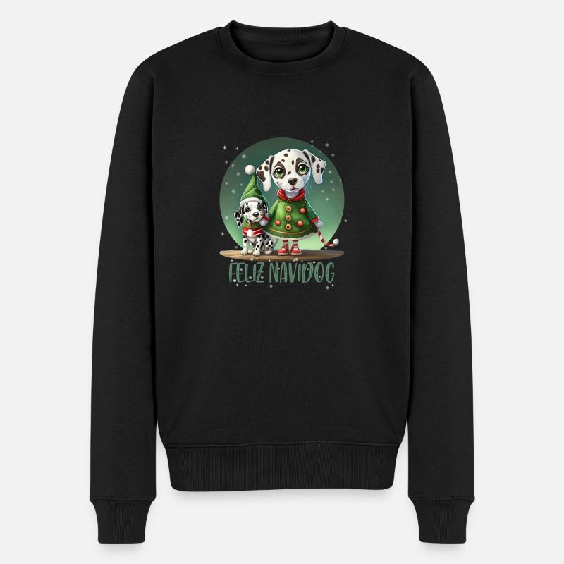 Dalmatinische Elfe - Männer Premium Bio Pullover - Schwarz