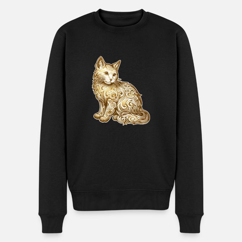 chat - Pull Premium bio Homme - noir