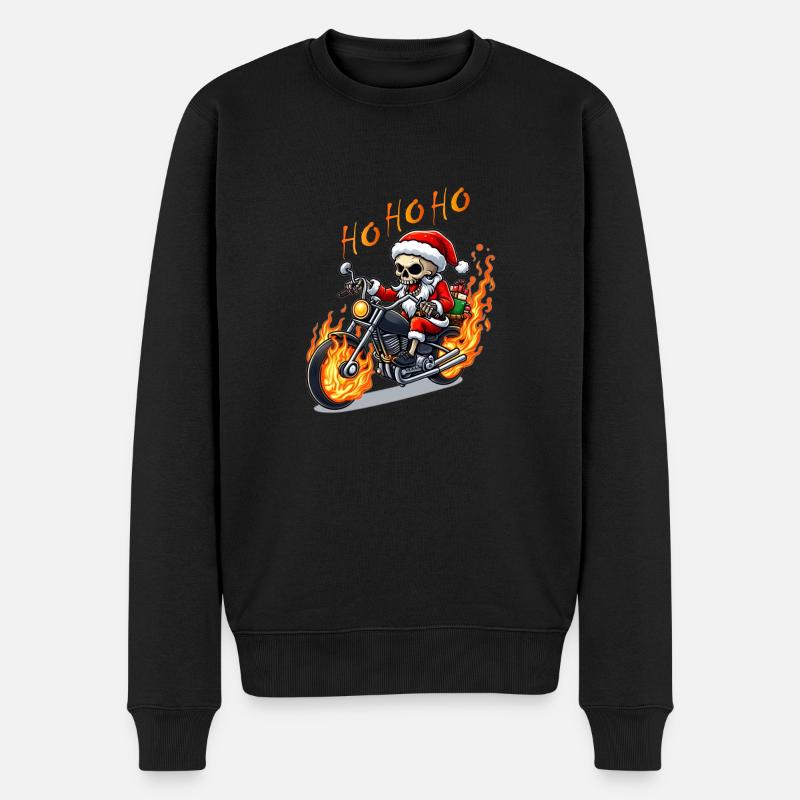 Evil Skeleton Santa - Männer Premium Bio Pullover - Schwarz