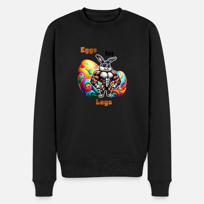 Oeufs pour les cuisses - Pull Premium bio Homme - noir