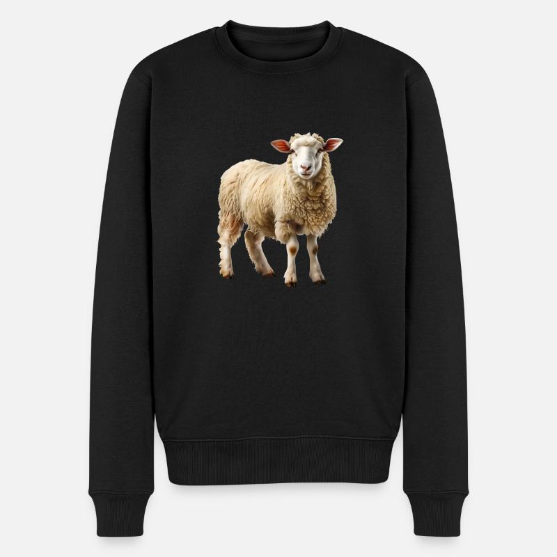 Das Schaf ist ein Landschaftspfleger - Männer Premium Bio Pullover - Schwarz