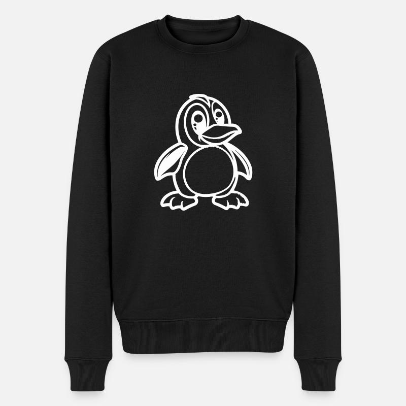 Bande dessinée Pingouin - Pull Premium bio Homme - noir