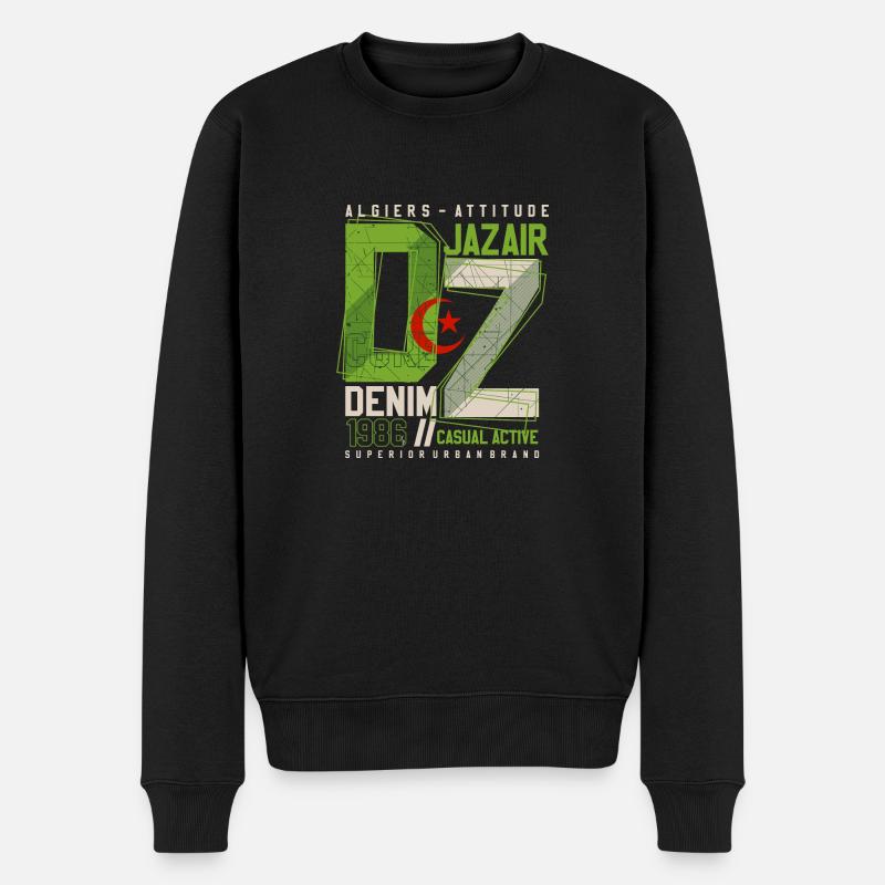 URBAN DZ - Pull Premium bio Homme - noir